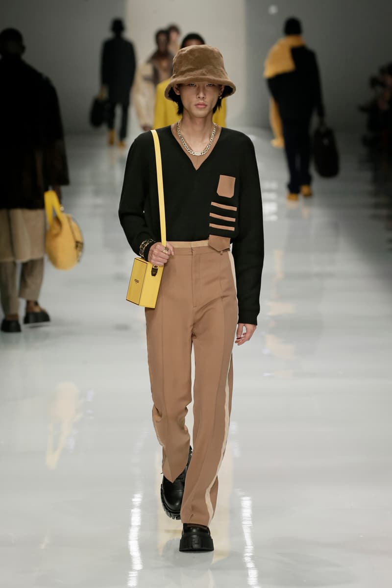 フェンディ FENDI 2020年秋冬メンズコレクション fendi fall winter 2020 mens collection runway show images silvia venturini creative director anrealage collaboration 