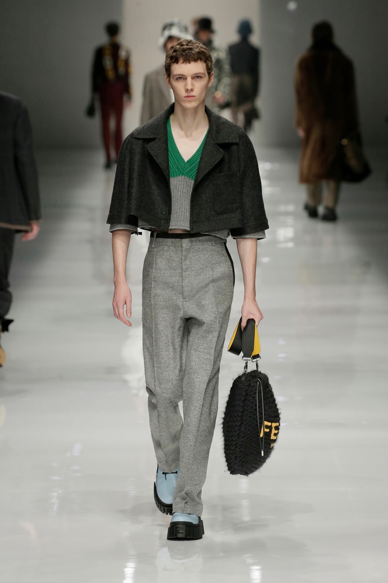 フェンディ FENDI 2020年秋冬メンズコレクション fendi fall winter 2020 mens collection runway show images silvia venturini creative director anrealage collaboration 