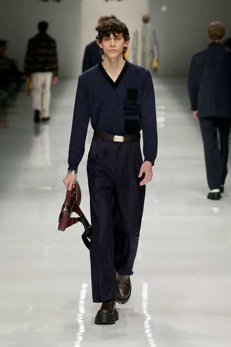 フェンディ FENDI 2020年秋冬メンズコレクション fendi fall winter 2020 mens collection runway show images silvia venturini creative director anrealage collaboration 