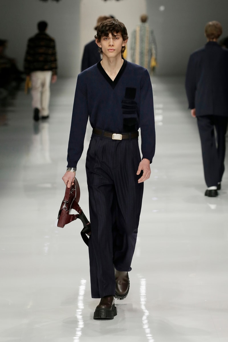 フェンディ FENDI 2020年秋冬メンズコレクション fendi fall winter 2020 mens collection runway show images silvia venturini creative director anrealage collaboration 