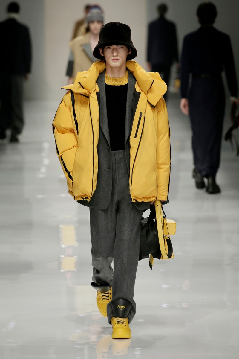 フェンディ FENDI 2020年秋冬メンズコレクション fendi fall winter 2020 mens collection runway show images silvia venturini creative director anrealage collaboration 