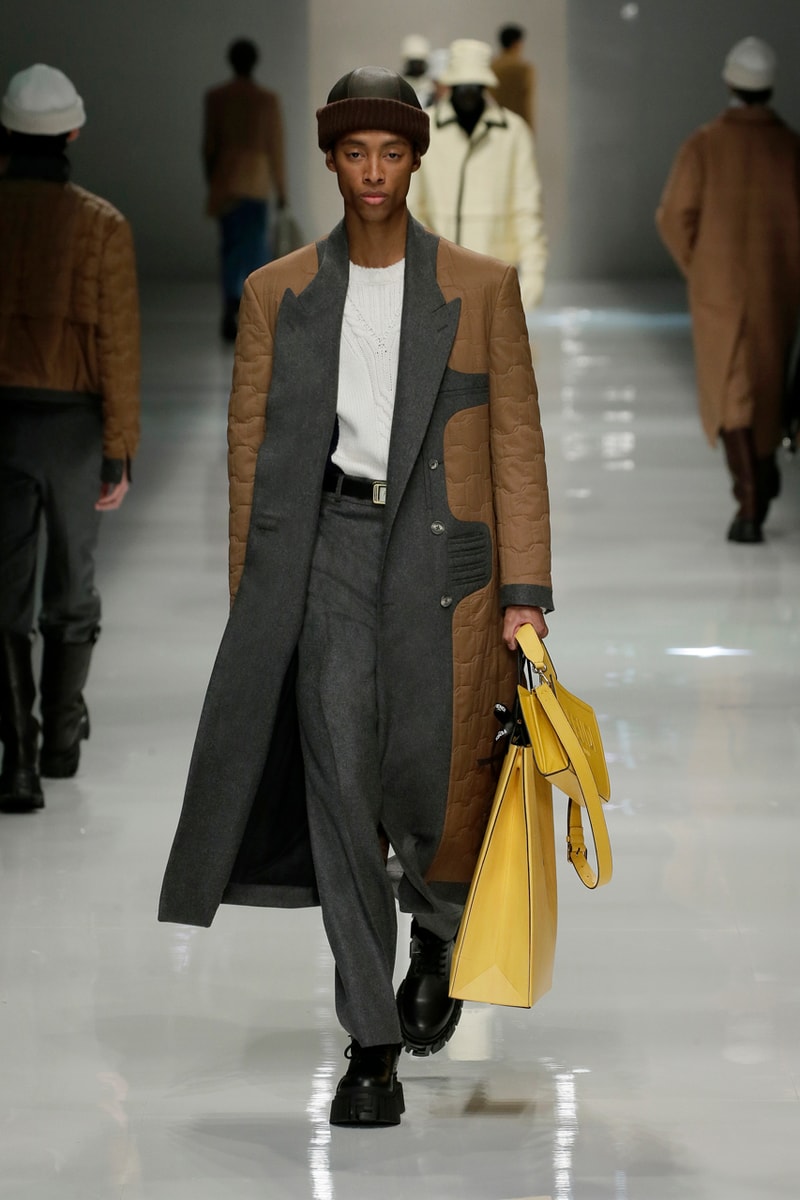 フェンディ FENDI 2020年秋冬メンズコレクション fendi fall winter 2020 mens collection runway show images silvia venturini creative director anrealage collaboration 
