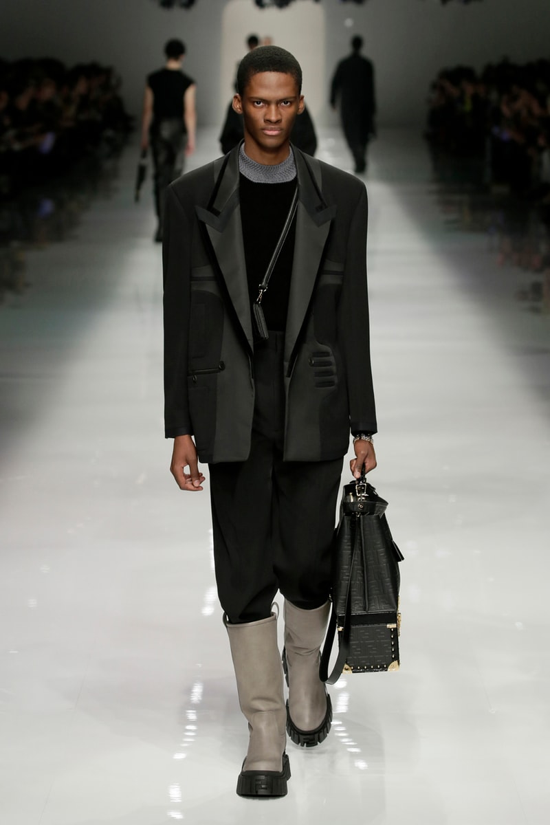 フェンディ FENDI 2020年秋冬メンズコレクション fendi fall winter 2020 mens collection runway show images silvia venturini creative director anrealage collaboration 