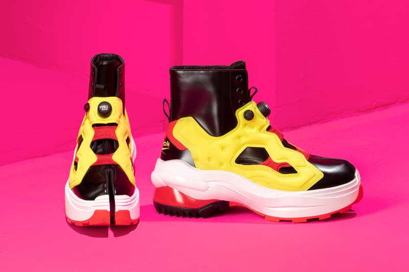 メゾン マルジェラ  リーボック インスタポンプフューリーMaison Margiela × Reebok のコラボモデル  INSTAPUMP FURY が登場 Maison Margiela reebok tabi instapump fury red yellow release date info photos price