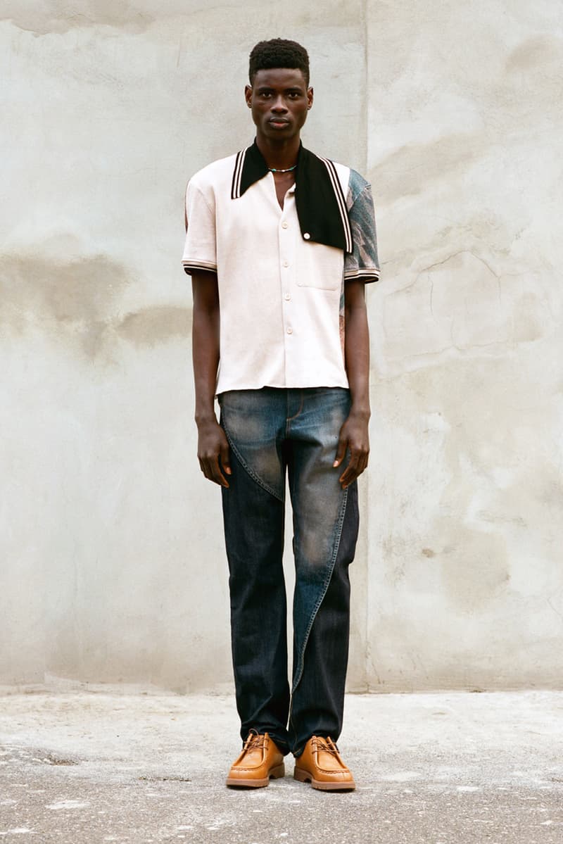 ノーユニオン NOUNION から再構築が光る2020年秋冬コレクションのルックブックが公開 NOUNION Fall/Winter 2020 Collection Three Lookbook Coats Jackets Sweatshirts Pants Shirts Long Sleeves Corduroy Leather Asymmetrical Deconstructed Black White Red Green Blue 