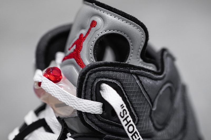 オフホワイト x エアジョーダン 5 にクローズアップ Virgil Abloh（ヴァージル・アブロー） Off White Air Jordan 5 Closer Look Virgil Abloh Release Info Date Fall Winter 2020 Black Buy Price ct8480-001
