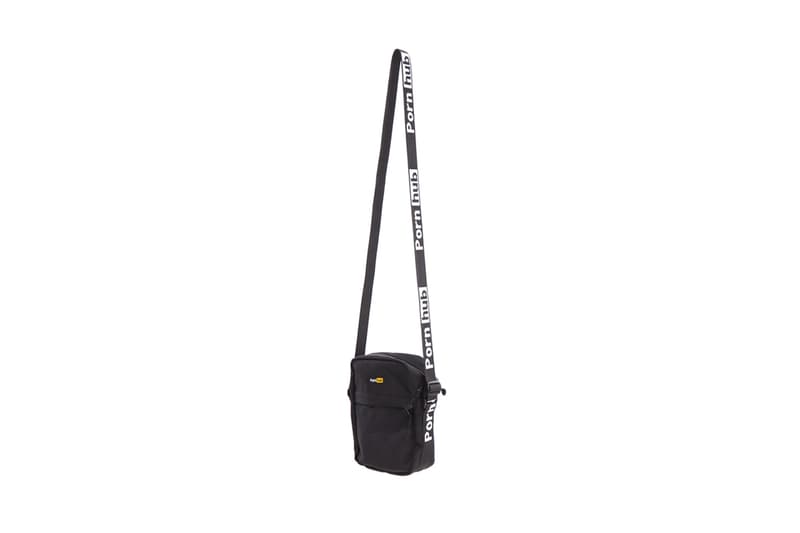 ポーンハブ Pornhub からロゴが大胆に配されたクロスボディバッグが発売 Pornhub Crossbody bag pouch satchel carrying pack waist apparel adult website 18 eighteen years sexually suggestive internet montreal canadian vpn hub pornography videos