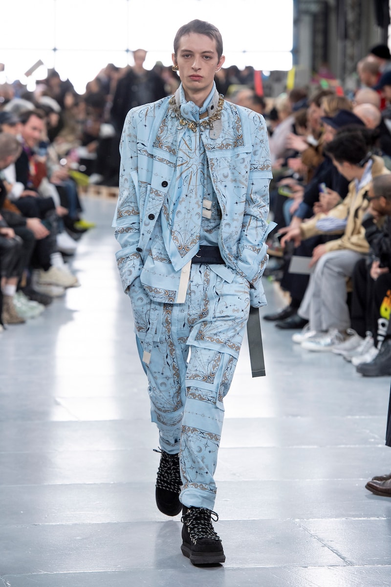 サカイ 2020年秋冬コレクションのバックステージに潜入 sacai Paris Fashion Week Fall Winter Runway Nike Pegasus Vaporfly pfw co ed chitose abe deconstruction military outerwear japanese designer layer styles leopard olive asymmetrical 