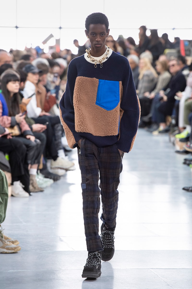 サカイ 2020年秋冬コレクションのバックステージに潜入 sacai Paris Fashion Week Fall Winter Runway Nike Pegasus Vaporfly pfw co ed chitose abe deconstruction military outerwear japanese designer layer styles leopard olive asymmetrical 