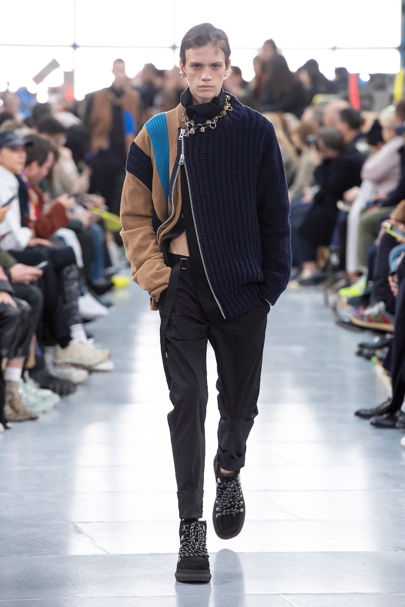 サカイ 2020年秋冬コレクションのバックステージに潜入 sacai Paris Fashion Week Fall Winter Runway Nike Pegasus Vaporfly pfw co ed chitose abe deconstruction military outerwear japanese designer layer styles leopard olive asymmetrical 