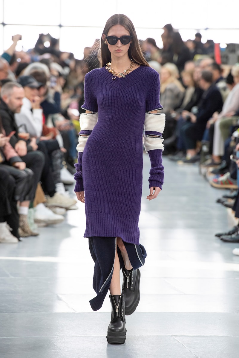 サカイ 2020年秋冬コレクションのバックステージに潜入 sacai Paris Fashion Week Fall Winter Runway Nike Pegasus Vaporfly pfw co ed chitose abe deconstruction military outerwear japanese designer layer styles leopard olive asymmetrical 