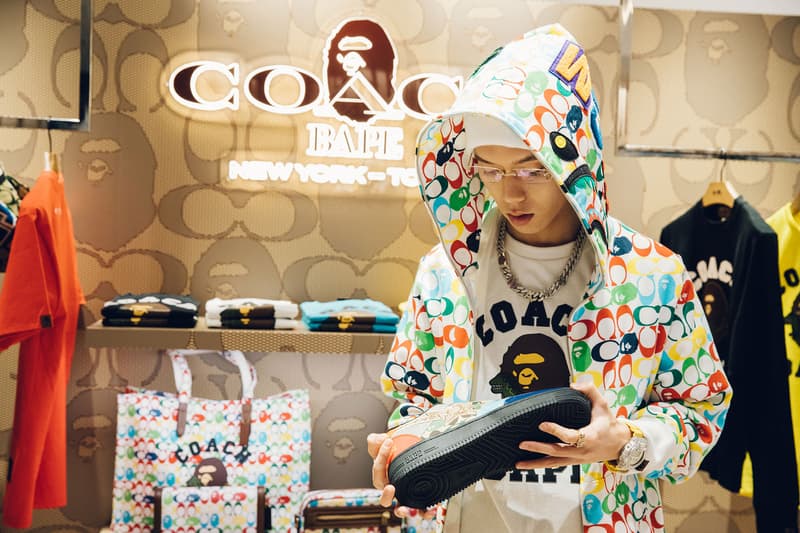 COACH x BAPE® コラボコレクション ポップアップストア潜入 伊勢丹 ポップアップ JP THE WAVY レザーアウター エイプ ベイプ コーチ こーち