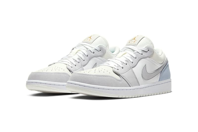 ジョーダン ブランド エアジョーダン Jordan Brand から優雅なカラーリングを纏った Air Jordan 1 Low "Paris" が登場 air jordan brand 1 low paris white sky grey football CV3043 100 release date info photos price