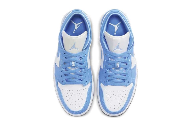 ジョーダンブランド エアジョーダン1 ロー Jordan Brand から “UNC” カラー仕様の Air Jordan 1 Low が登場 Nike Air Jordan 1 Low UNC University Blue White AO9944 441 footwear shoes sneakers menswear streetwear kicks runners trainers basketball spring summer 2020 collection jumpman
