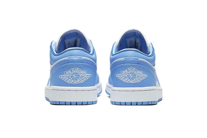 ジョーダンブランド エアジョーダン1 ロー Jordan Brand から “UNC” カラー仕様の Air Jordan 1 Low が登場 Nike Air Jordan 1 Low UNC University Blue White AO9944 441 footwear shoes sneakers menswear streetwear kicks runners trainers basketball spring summer 2020 collection jumpman