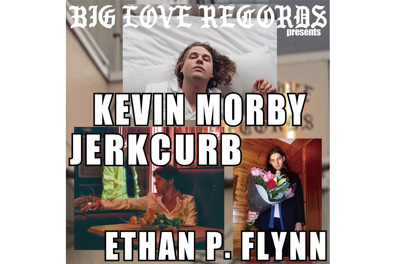 Big Love Records が Kevin Morby ら気鋭アーティスト3組を招いた音楽イベントを開催 Jerkcurb Ethan P. Flynn 今回のイベントでは、元Woods（ウッズ）のベーシストやThe Babies（ザ・ベイビース）のギタリストとしても知られるKevin Morby（ケヴィン・モービー）、King Krule（キング・クルール）とも親交が深く、2019年9月にデビューアルバム『Air Con Eden』をリリースしたサウスロンドンの注目シンガー Jerkcurb（ジャークカーブ）、FKA Twigs（FKAツイッグス）の2ndアルバムに参加したロンドン発の新進気鋭アーティスト Ethan P. Flynn（イーサン・P・フライン）の3組を招聘。会場では『Big Love Records』ディレクションによるスペシャルTシャツも購入可能とのこと。前売りチケットは『Big Love Records』店頭や<a href="http://www.bigloverecords.jp">公式サイト</a>および『チケットぴあ』『<a href="https://eplus.jp/sf/detail/3170010001">イープラス</a>』にて現在販売中。