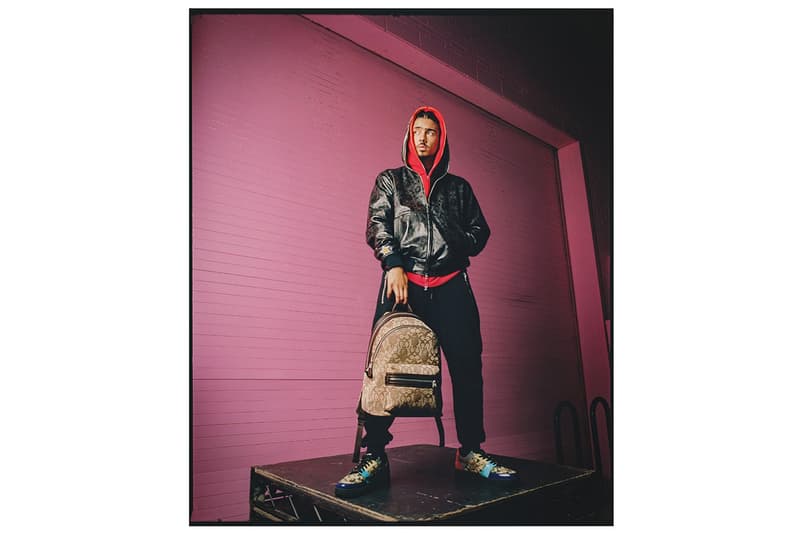 COACH x BAPE® コラボコレクション 最新ルックブック 公開 伊勢丹 ポップアップ Quincy Brown KOKI キムタク レザーアウター エイプ ベイプ コーチ こーち