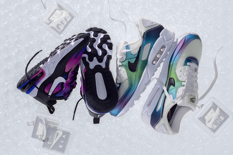 ナイキがエア マックス バブル パックをリリース プチプチ Nike Air Max Bubble Pack Full Look Release 90 270 98 720 Gradient Purple Blue Green iridescent 