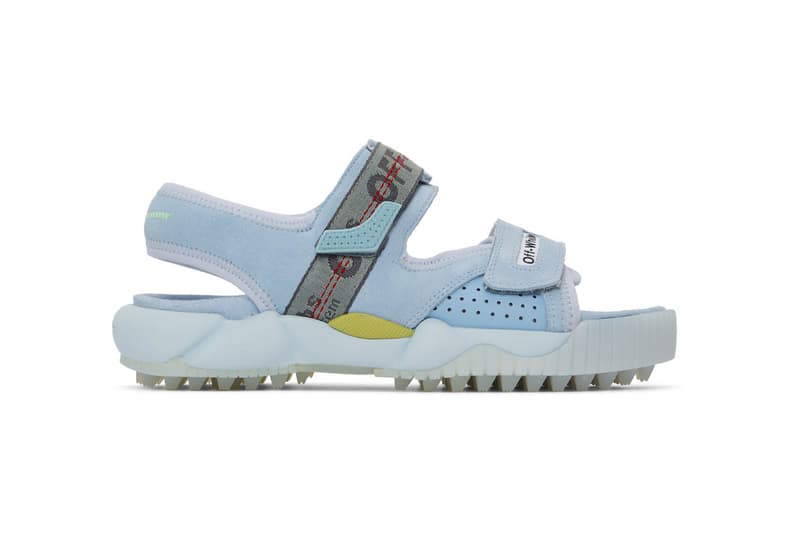 Off-White™ からトレッキング用のサンダルが登場 Off-White™ Oddsy Trekking Sandals: Blue, Beige, Black Hiking Trails ssense