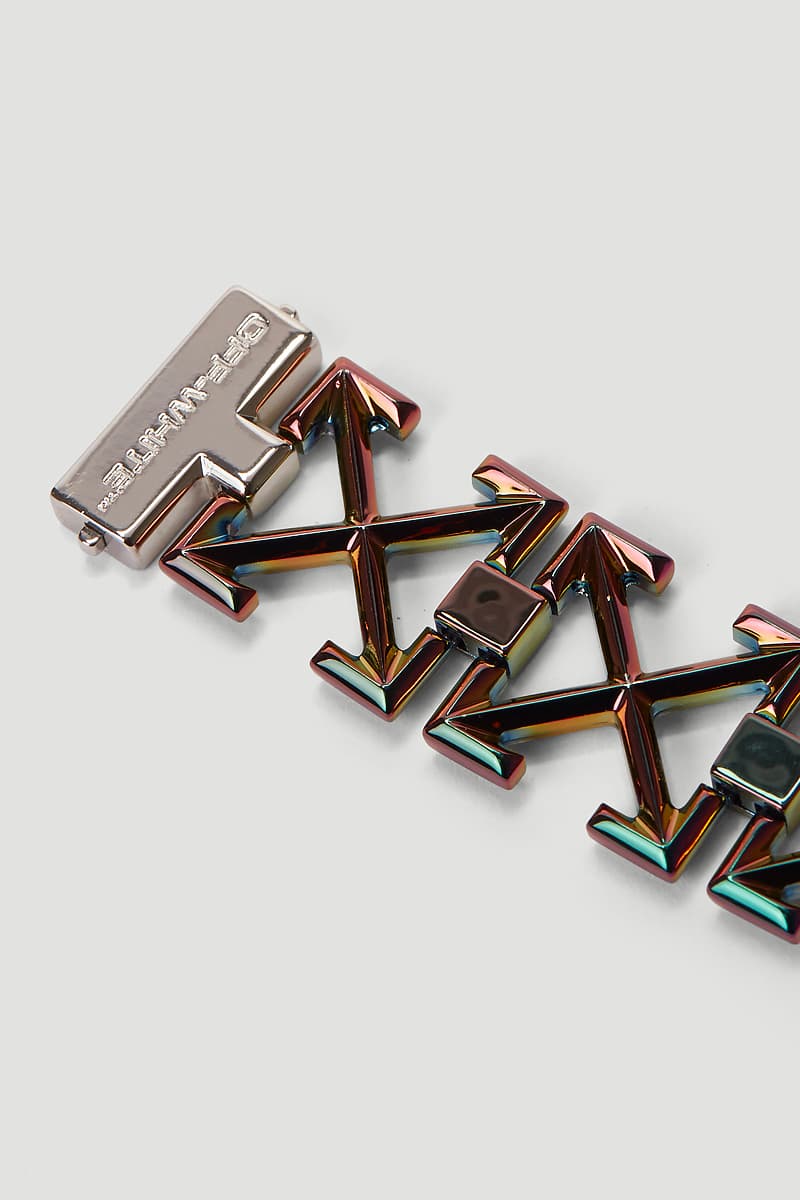 Off-White™ が定番のアローロゴをモチーフとした新作ブレスレットを発表 Off White Iridescent Arrows Bracelet Release Info Buy Price Virgil Abloh LN-CC