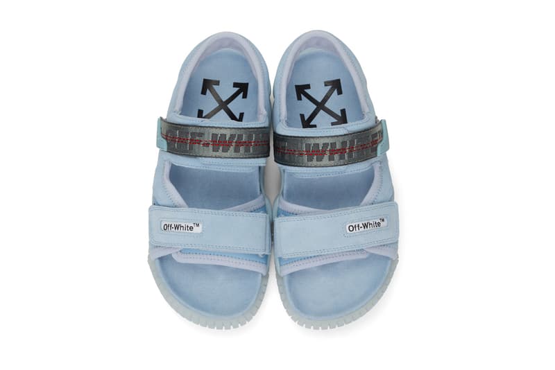 Off-White™ からトレッキング用のサンダルが登場 Off-White™ Oddsy Trekking Sandals: Blue, Beige, Black Hiking Trails ssense