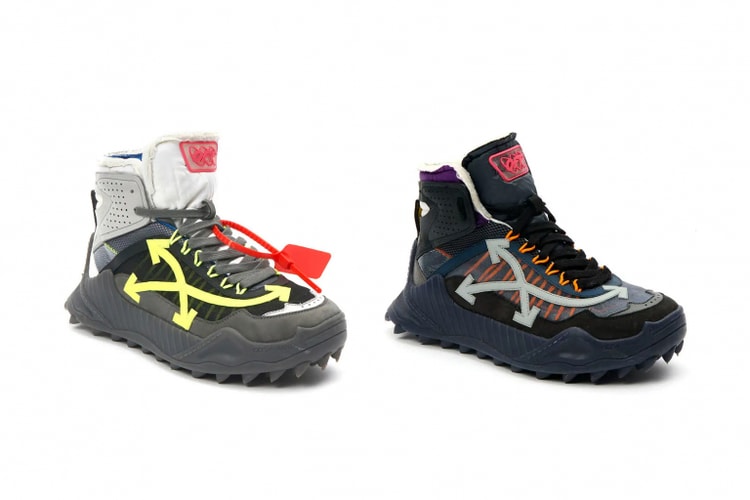 Off-White™️ からシグネチャー要素満載の ODSY のハイトップスニーカーが登場