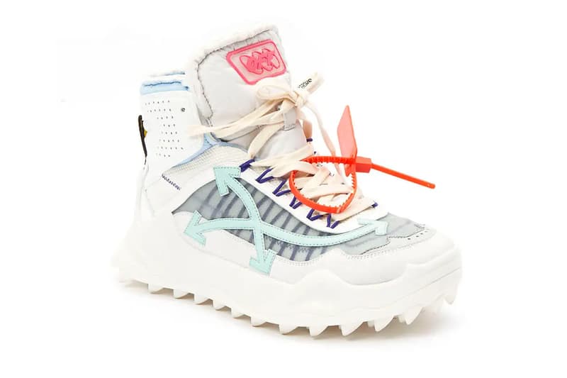 Off-White™️ から新作 ODSY ハイトップスニーカーが登場 Off-White Odsy High Top Sneaker White Pale Black Green Release virgil abloh the webster