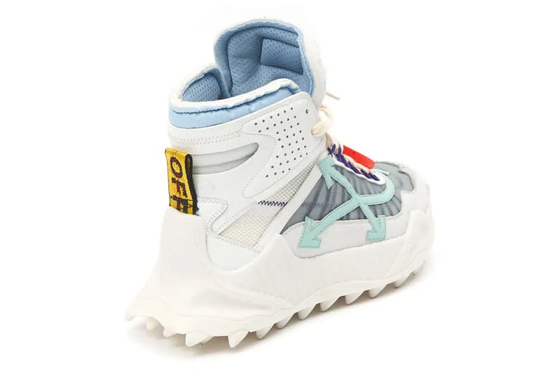 Off-White™️ から新作 ODSY ハイトップスニーカーが登場 Off-White Odsy High Top Sneaker White Pale Black Green Release virgil abloh the webster