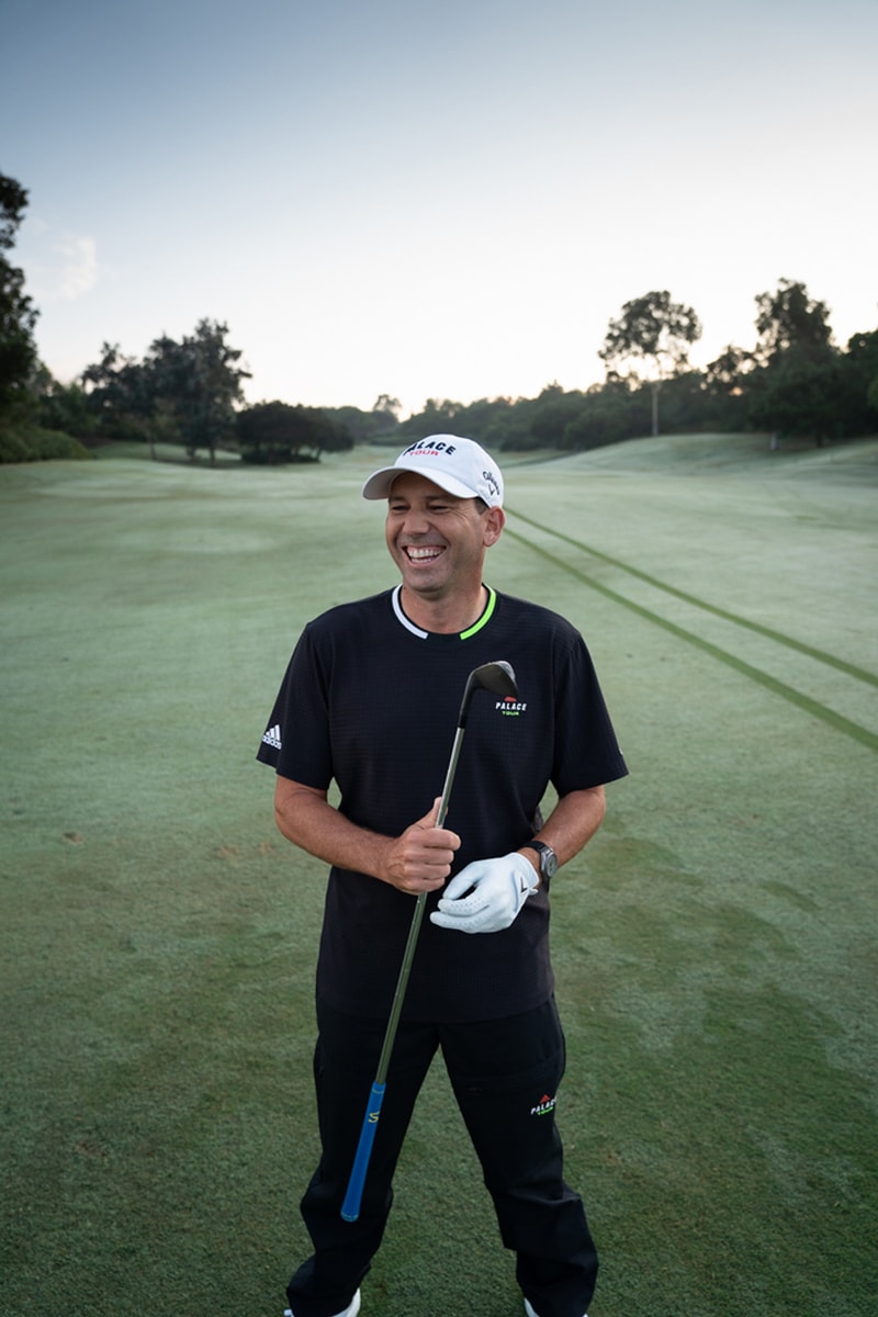 アディダス ゴルフ x パレスの全貌が明らかに Palace x adidas Golf SS20 Collection Lookbook Dustin Johnson Joaquin Niemann Sergio Garcia Sneaker glove sleeve towel hat pants shirt polo jacket