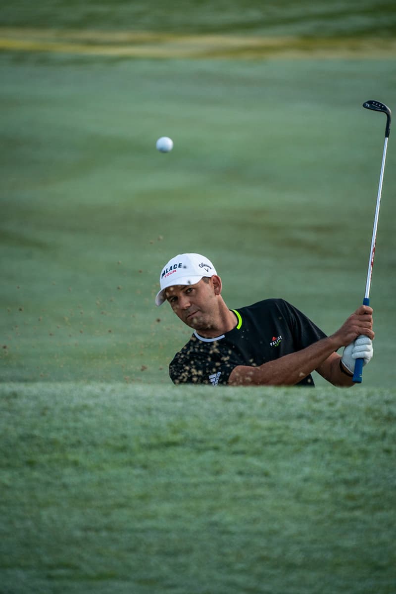 アディダス ゴルフ x パレスの全貌が明らかに Palace x adidas Golf SS20 Collection Lookbook Dustin Johnson Joaquin Niemann Sergio Garcia Sneaker glove sleeve towel hat pants shirt polo jacket