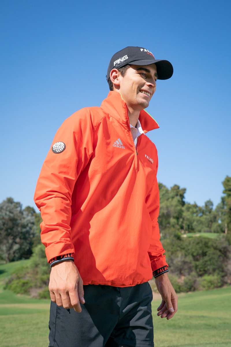 アディダス ゴルフ x パレスの全貌が明らかに Palace x adidas Golf SS20 Collection Lookbook Dustin Johnson Joaquin Niemann Sergio Garcia Sneaker glove sleeve towel hat pants shirt polo jacket