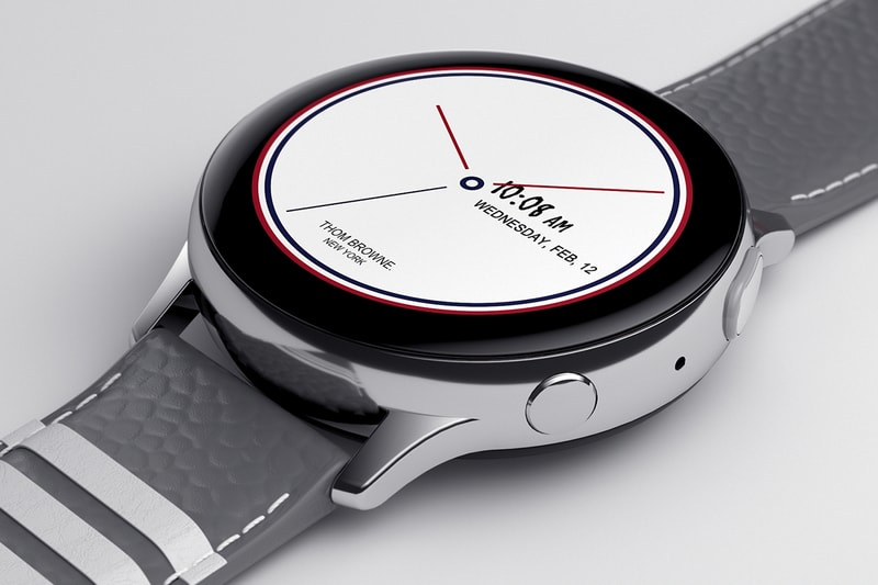 Samsung サムスン Thom Browne トム ブラウン Galaxy Z Flip Phone 新作 折りたたみ式 スマホ Buds+ Watch Active2 unpacked 限定 エディション コラボ ワイヤレス イヤホン ウォッチ ベルト event reveal release info date smartphone foldable phone fold