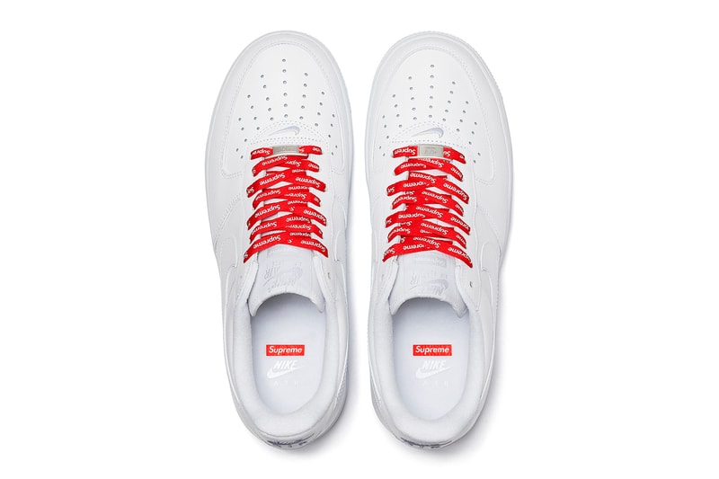 シュプリームが2020年春夏の最新コラボ エアフォース1を解禁 Supreme Nike Air Force 1 Low Official Look Release Info Date Buy Price Spring Summer 2020 Black White CU9225-100 CU9225-001