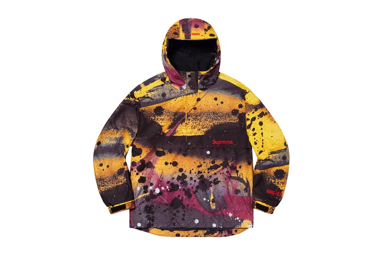 yellow and purple supreme hoodie