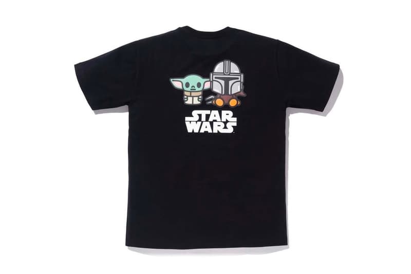 BAPE®️ ×ドラマ『ザ・マンダロリアン』が遊び心のあるカプセルコレクションを展開 The Mandalorian BAPE Capsule Collection Release Info Buy T shirt Black White Baby Yoda Milo Lucasfilm