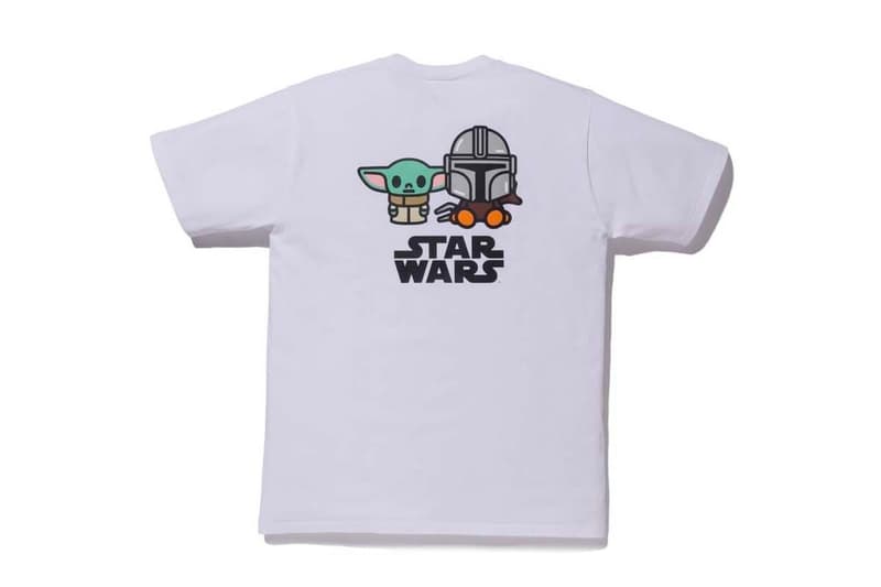 BAPE®️ ×ドラマ『ザ・マンダロリアン』が遊び心のあるカプセルコレクションを展開 The Mandalorian BAPE Capsule Collection Release Info Buy T shirt Black White Baby Yoda Milo Lucasfilm