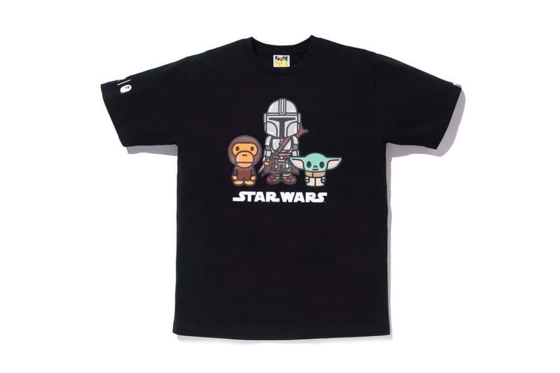 BAPE®️ ×ドラマ『ザ・マンダロリアン』が遊び心のあるカプセルコレクションを展開 The Mandalorian BAPE Capsule Collection Release Info Buy T shirt Black White Baby Yoda Milo Lucasfilm