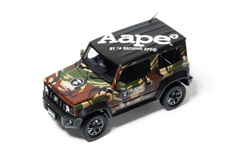 エーエイプ × スズキ エーエイプ ジムニー  AAPE × SUZUKI のコラボよる車両 “AAPE JIMNY” のミニカーが登場 AAPE x SUZUKI Jimny Scale Model Info camouflage BAPE A Bathing APE IT HK SUVS 4x4 off-road 