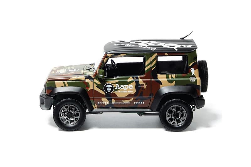 エーエイプ × スズキ エーエイプ ジムニー  AAPE × SUZUKI のコラボよる車両 “AAPE JIMNY” のミニカーが登場 AAPE x SUZUKI Jimny Scale Model Info camouflage BAPE A Bathing APE IT HK SUVS 4x4 off-road 