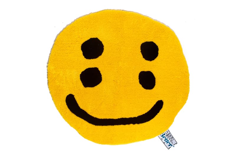 ベター×カクタスプラント Better™× Cactus Plant Flea Market のコラボラグマットが発売 cactus plant flea market cpfm better gift shop double vision smiley face rug black yellow avi gold cynthia lu dover street market dsm ginza release date info photos price
