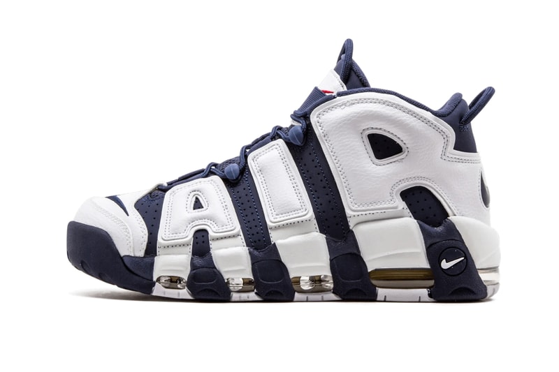 ナイキ エア モアアップテンポのオリンピックモデルが復刻リリース ピッペン nike air more uptempo olympic scottie pippen white midnight navy metallic gold university red usa basketball 414962 104 release date info photos price