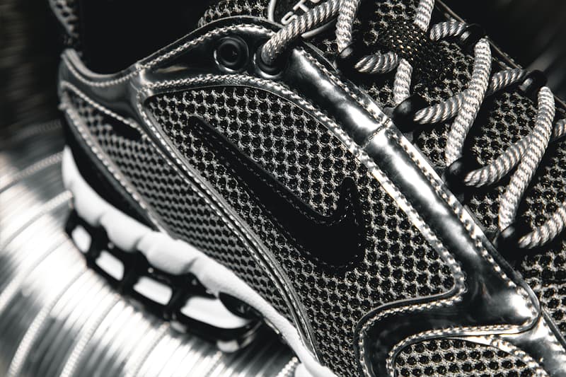 ステューシー x ナイキの最新コラボモデルにクローズアップ Stüssy Nike Air Zoom Spiridon Caged 2 Closer Look CU1854-001 CQ5486-200 Pure Platinum Black White Black Fossil Apparel Release Info Buy Price Date