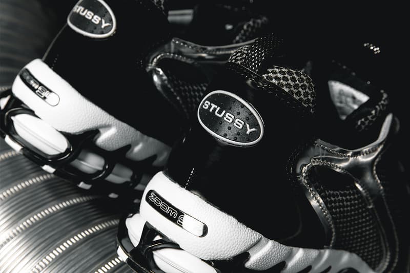 ステューシー x ナイキの最新コラボモデルにクローズアップ Stüssy Nike Air Zoom Spiridon Caged 2 Closer Look CU1854-001 CQ5486-200 Pure Platinum Black White Black Fossil Apparel Release Info Buy Price Date