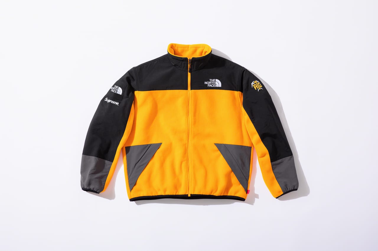 supreme the north face yellow