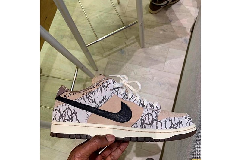トラヴィス・スコット ナイキ SB ダンク ロー Travis Scott がコラボフットウエア Nike SB Dunk Low の初期サンプルを公開 Travis Scott Nike SB Dunk Low Sample Image Info First Look Cactus Jack