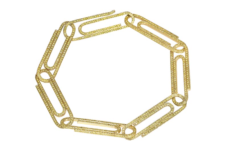 ヴァージル・アブロー が“オフィス用品”をモチーフとしたジュエリーラインをスタート Virgil Abloh x Jacob & Co. "Office Supplies" Collaboration jewelry collection paperclip money clip earrings bracelet necklace release date order form email