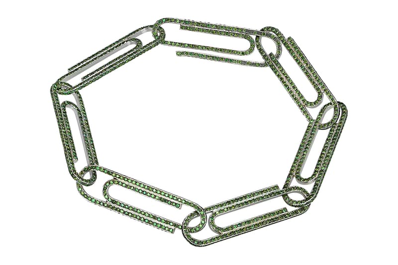 ヴァージル・アブロー が“オフィス用品”をモチーフとしたジュエリーラインをスタート Virgil Abloh x Jacob & Co. "Office Supplies" Collaboration jewelry collection paperclip money clip earrings bracelet necklace release date order form email