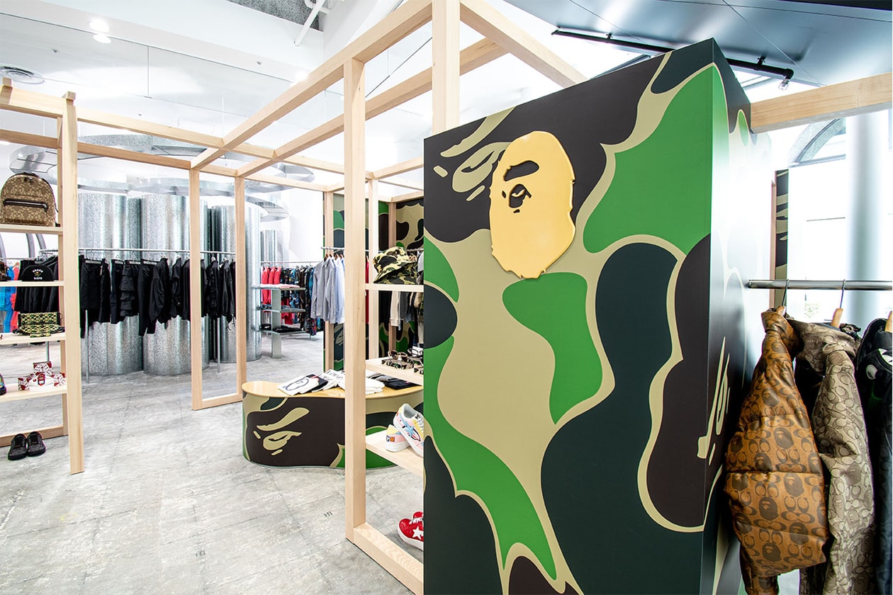 コムデギャルソン大阪内にベイプストアがオープン COMME des GARcONS BAPE Osaka Space menswear streetwear spring summer 2020 collection collaboration logo Rei Kawakubo Shinsaibashi april 