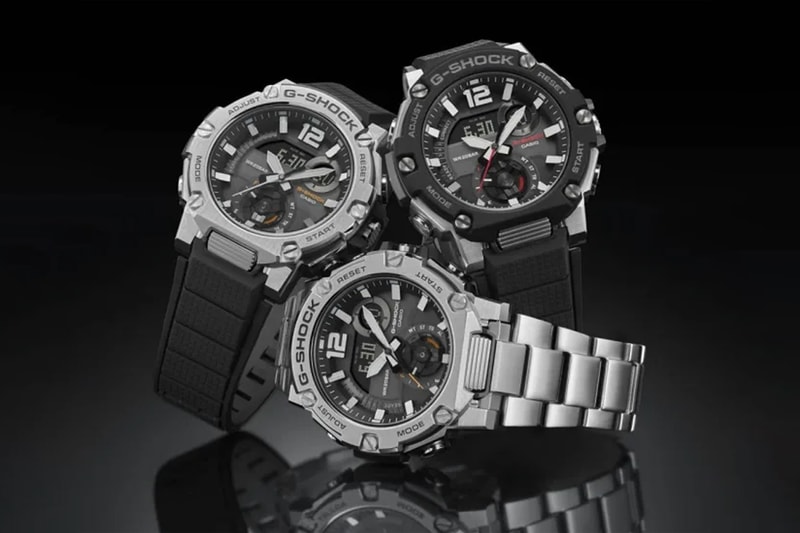 ジーショック G-SHOCK から G-STEEL シリーズの新作モデル GST-B300 が登場 casio g shock steel gst b300 watches accessories digital analog carbon fiber core guard resin technology 