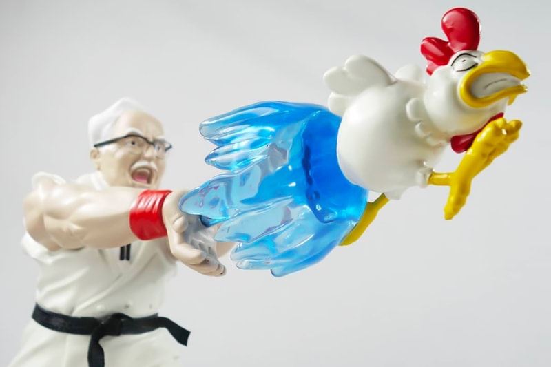 カーネル・サンダースが某ゲームに登場する“あの必殺技”を発射しているフィギュアが登場 HEART LAB HANH EPIC HADOUKEN Statue Release KFC Colonel Sanders Ryu Street Fighter